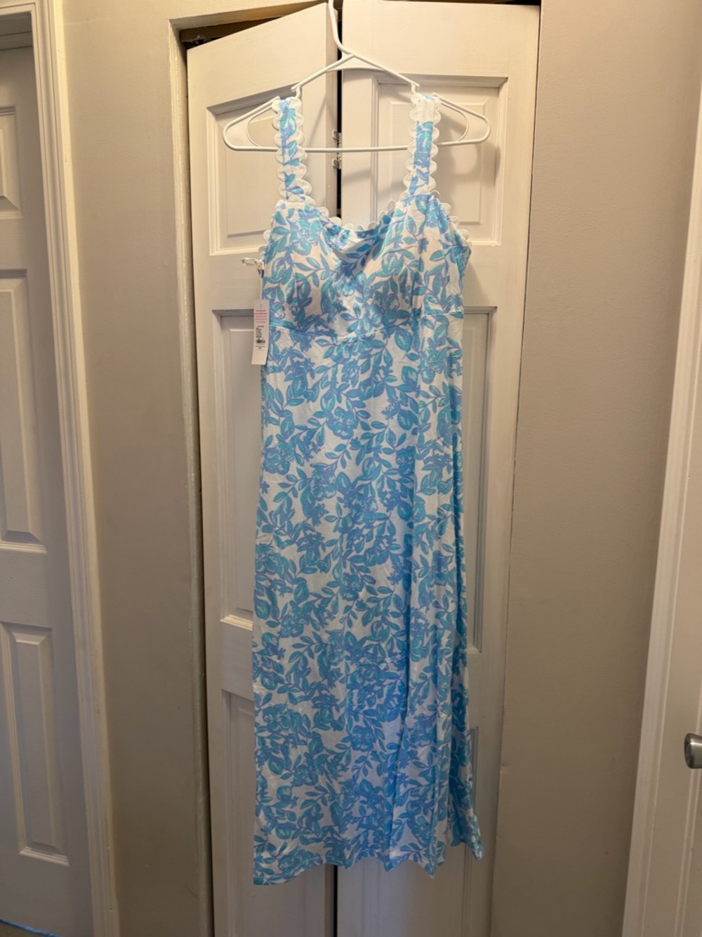 NWT LILLY PULITZER DWYER MIDI DRESS SIZE M JACARANDA BLUE SIMPLY THE ZEST